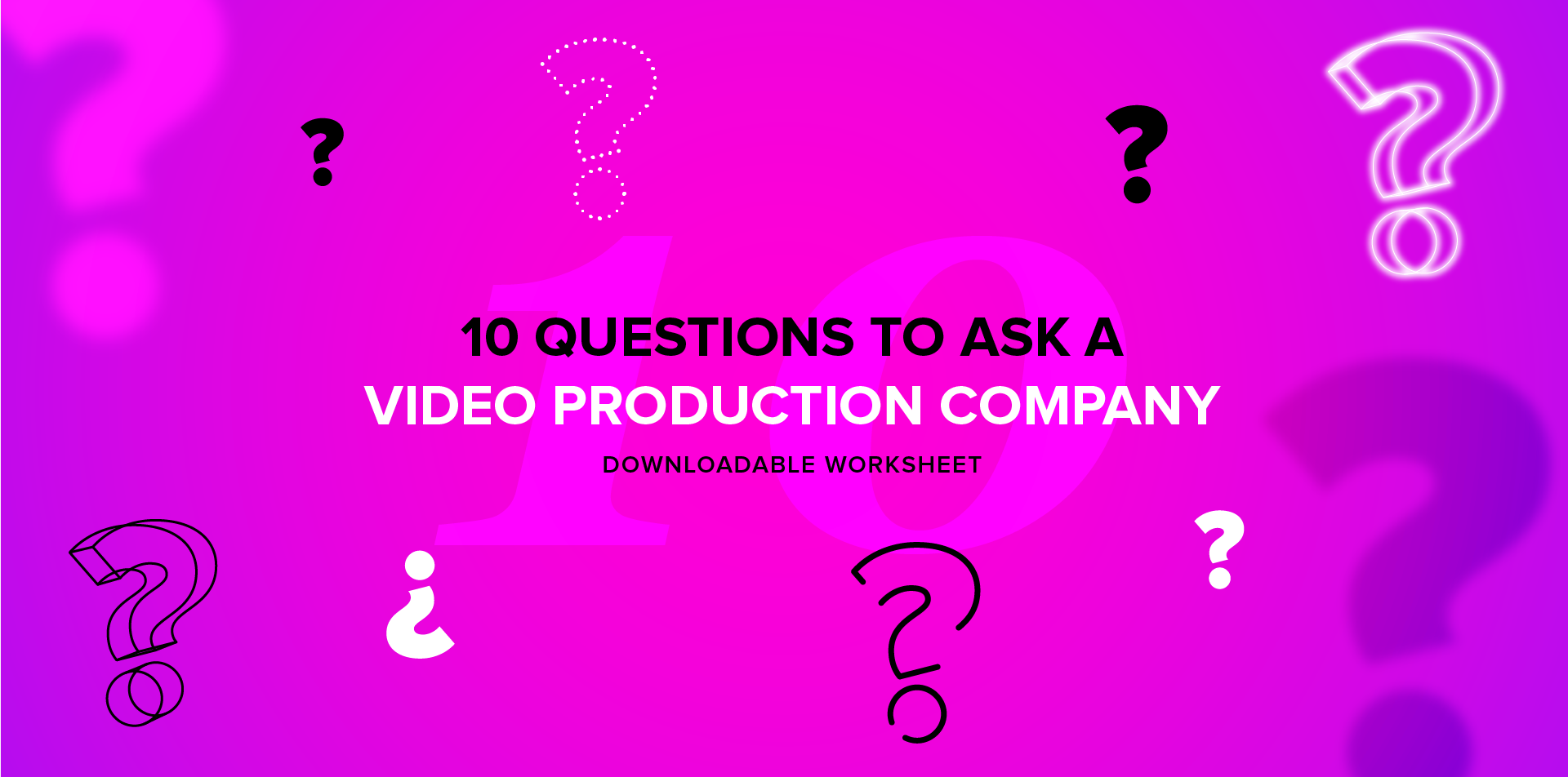 10 questions to ask a video production company worksheet design 