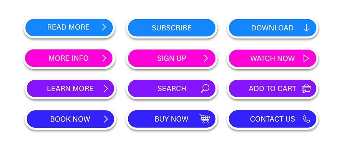 Different types of call-to-action (CTA) buttons